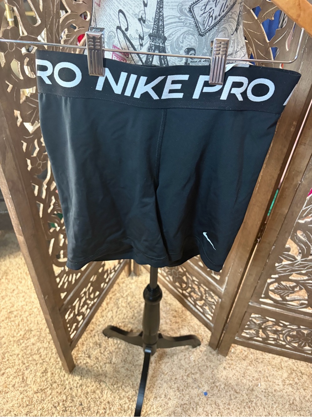 Nike Pro Black Womens Athletic Compression Shorts - Picture 5 of 5